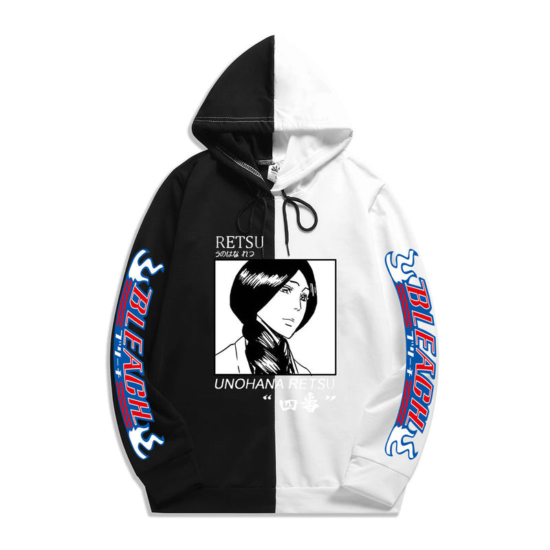 Split Hoodie Demons and Angels Printed Death Two-Tone Hooded