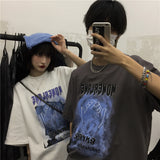 Harajuku Clothing for men Tshirt Classic Shirts Summer Cool Printed Loose T-shirt