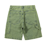 Men Jean Shorts Fashion Brand Washed Denim Shorts Men's Street Fashion Loose Straight Shorts Summer Bermuda Shorts