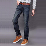 Men Jeans Men's Jeans Slim Straight Four Seasons Men's Pants Casual Men's Clothing Mid Waist Trousers