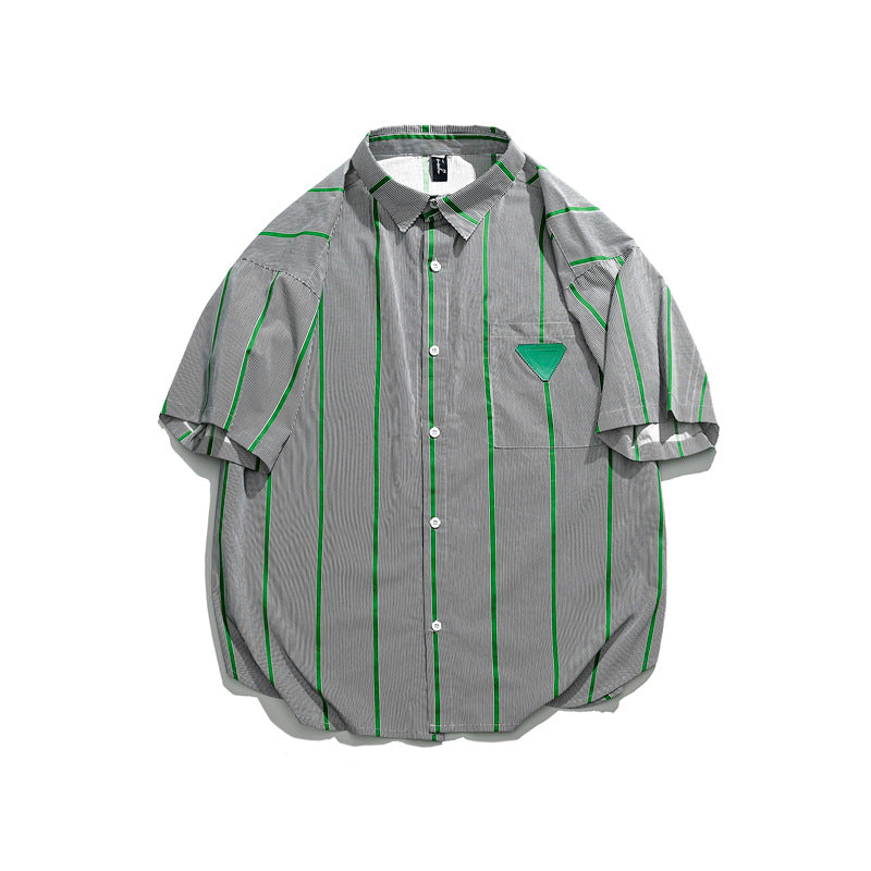 2022 Summer Man T Shirt Striped Shirt Loose