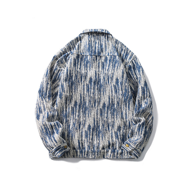 Men's plus Size Sports Vintage Overalls Jacket Spring Loose Baseball Uniform Men's All-Matching Jacket Tops Men Shacket Men Jacket