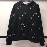Early Spring Full-Body Printed Palm Printed Pullover Hooded Sweater