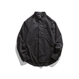 Men Shacket Long Sleeve Autumn Shirt Autumn Personality Letter Print Shirt