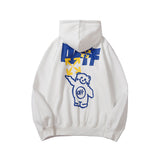 Autumn And Winter Cartoon Bear Square Arrow Velvet Padded Hooded Sweatshirt Men And Women Same Style