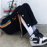 Harajuku Clothing Men Classic Retro Pants Straight Leg Pan Summer Casual Pants Wide Leg Trousers