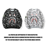 A Ape Print Sweatshirts Digital Pixels Camouflage Pullover Sweater Men's and Women's round Neck Thin Coat