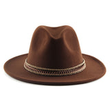 Fedora Hat British Gentleman Fedora Hat Men's and Women's Woolen Felt Top Hat