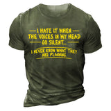 Man T Shirt round Neck Heat Transfer Patch Printed Loose Pullover