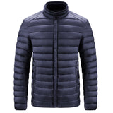 Doudoune Men's Autumn and Winter Lightweight Cotton-Padded Coat Large Size Cotton-Padded Coat Men's Stand Collar Coat