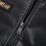 Two Tone Leather Jacket Winter Men's Motorcycle Leather Coat Men's Jacket Leather Coat