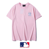 MLB T Shirt Summer Embroidered Simple Multi-Color Men's and Women's Casual Short-Sleeved T-shirt