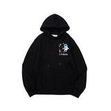 Autumn And Winter Cartoon Astronaut Arrow Velvet Padded Hooded Sweatshirt Men And Women Same Style