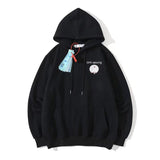 Autumn And Winter Joint Name Horn Doraemon Velvet Padded Hooded Sweatshirt Men And Women Same Style