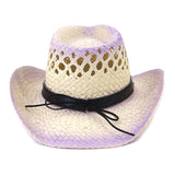 Wester Hats Spring and Summer Men's and Women's Outdoor Sun Protection Sun Hat Beach Hat Straw Cowboy Hat