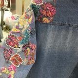 Denim Sparkle Jacket Spring Denim Coat Top Women