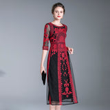 Russian Style Dress Women's Autumn Dress