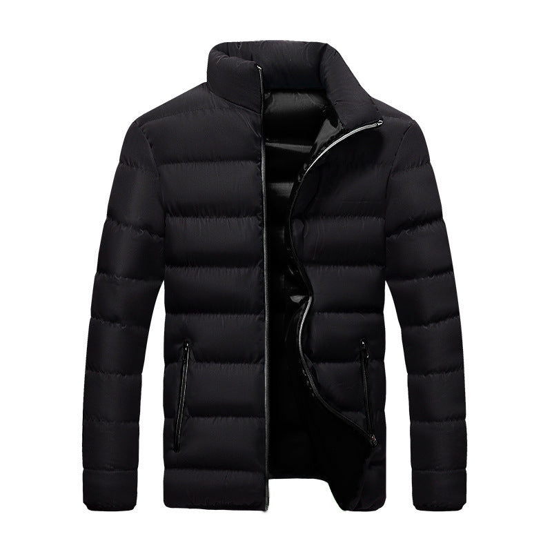 Men's Casual Korean-Style Stand Collar Fashion Trendy Short Cotton-Padded Coat Winter New Loose Cotton Jacket Men Winter Outfit