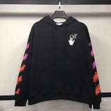 Early Spring Pink Gradient Arrow Hooded Sweater For Men And Women