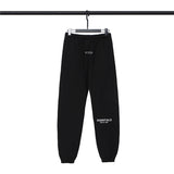 Fog Essentials Pants Autumn and Winter Double-Line Letter Printing Casual Fleece-Lined Trousers for Men and Women