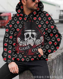 Valentine 'S Day Outfits Printed Adult Long Sleeve Hooded Casual Sweatshirt
