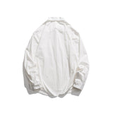 Men Shacket Long Sleeve Autumn Shirt Autumn Fresh Solid Color Embroidered Pocket Casual Shirt