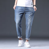 Men Distressed Jeans Man Ripped Jean Destructed Denim Pants Man Spring Summer Jeans Spring Stretch Ripped Jeans Men Men Jeans