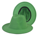 Fedora Hat Woolen Thick Top Hat Women's Fedora Hat British Style Felt Cap