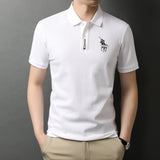 USPA Shirts Short-Sleeved T-shirt Summer Business Men's Embroidery Lapel Polo Shirt
