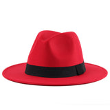 Fedora Hat Autumn and Winter Men and Women Couple Woolen Hat British Imitation Felt Fedora Hat