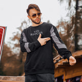 Men plus Size Sweatshirt Men's Sweater Fat Letter Embroidered Sweater Base Clothing