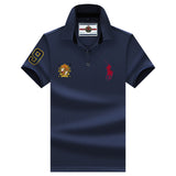 USPA Shirts Chuanqibaoluo Men's Summer Polo Shirt Men's Casual Short-Sleeved T-shirt