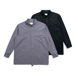 Men Shacket Long Sleeve Autumn Shirt Autumn Shirt Solid Color Simple Retro Workwear Shirt Men