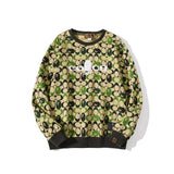 A Ape Print Sweatshirt Shark Head Little Dinosaur Camouflage Pullover Sweater Men's and Women's Coats