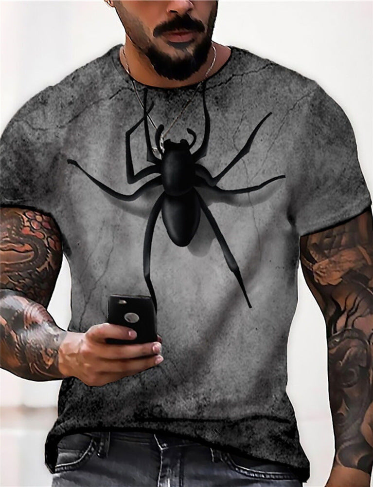 3D T Shirt Dark Spider Print
