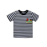 A Ape Print for Kids T Shirt Cartoon Striped Fashion Brand Short Sleeve T-shirt