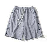 Basketball Shorts High Street Style Button Drawstring Basketball Shorts Male and Female Trendy Brand Loose Cropped Pants Hip Hop