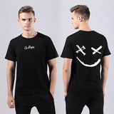 Slim Fit Muscle Gym Men T Shirt Men Rugged Style Workout Tee Tops Summer Workout Short Sleeve Men's Smiley Face Cotton Loose Sports Large Size round Neck Solid Color Top Tide