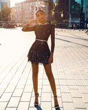 Bohemian Chic Wedding Dress Sexy V-neck See-through Small Dress Slim Dress