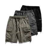 Men Pants Men's Clothes Summer Wear Retro Men's Shorts Casual Loose Two Bags of Tooling Five Points Trousers with an Elasticated Waist