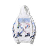 Autumn And Winter Monet Oil Painting Series Round Neck Pullover Hooded Sweater