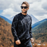 Men plus Size Sweater Winter Sweater Contrast Color Pullover Knitwear