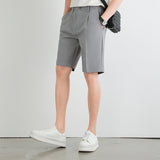 Men Bermuda Shorts Suit Shorts Summer Outer Wear Middle Pants Men's Fashion Brand Loose-Fitting Casual Suit