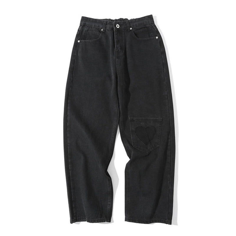 Jeans Men's plus Size Retro Sports Trousers Baggy Straight Trousers Casual Trousers Men Jeans