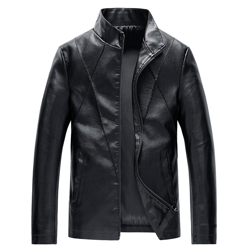 1970S East West Calfskin Motorcycle Jacket, Men's Leather Coat Spring and Autumn Leather Jacket Coat