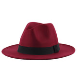 Fedora Hat Autumn and Winter Men and Women Couple Woolen Hat British Imitation Felt Fedora Hat