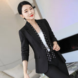 Women Pants Suit Uniform Designs Formal Style Office Lady Bussiness Attire Spring and Autumn Fashion Business Wear