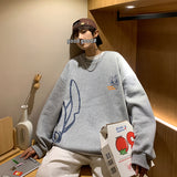 Vintage Graphic Hoodies Round Neck Print