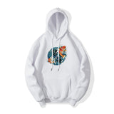 Maroon Graphic Hoodie Print
