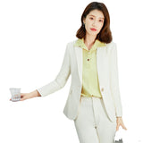 Women Pants Suit Uniform Designs Formal Style Office Lady Bussiness Attire Spring and Autumn Leisure Small Man Business Suit
